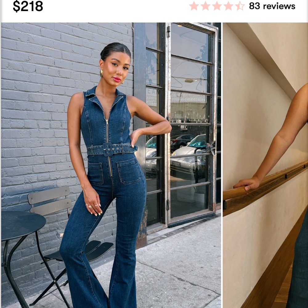 Women's Blue Denim Jumpsuit